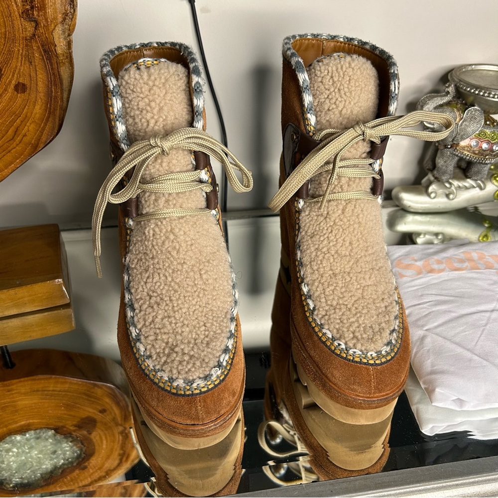 See by Chloe wedged booties.